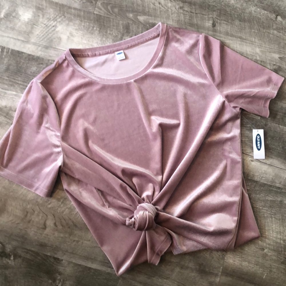 💟 Old Navy Pink Velvet Oversized T-Shirt ✨